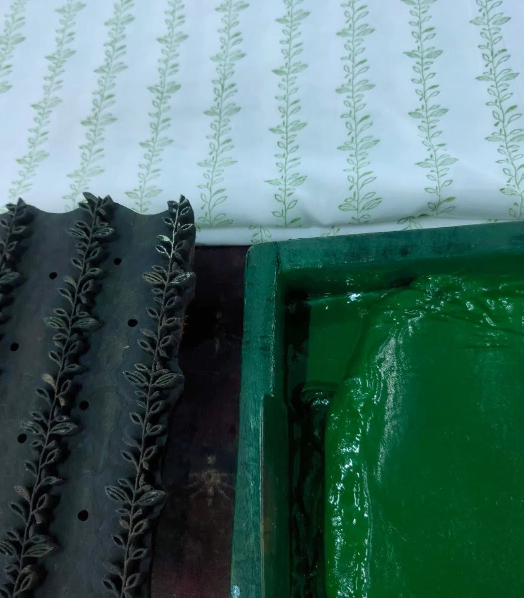 Artisan process and handcrafted textile work developed for Shiori